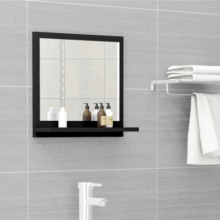 Espejo de baño madera contrachapada negro 40x10,5x37 cm de vidaXL, Tocadores de baño - Ref: Foro24-804554, Precio: 27,99 €, D...