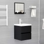 Espejo de baño madera contrachapada negro 40x10,5x37 cm de vidaXL, Tocadores de baño - Ref: Foro24-804554, Precio: 27,99 €, D...