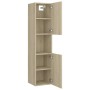 Bathroom cabinet in oak Sonoma plywood 30x30x130 cm by vidaXL, Bathroom furniture - Ref: Foro24-805000, Price: 116,45 €, Disc...