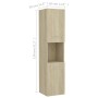 Armario de baño madera contrachapada roble Sonoma 30x30x130 cm de vidaXL, Muebles de baño - Ref: Foro24-805000, Precio: 116,4...