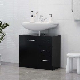 Black plywood sink cabinet 63x30x54 cm by vidaXL, Bathroom furniture - Ref: Foro24-804185, Price: 66,99 €, Discount: %