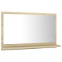 Oak-colored plywood bathroom mirror 60x10.5x37 cm by vidaXL, bathroom vanities - Ref: Foro24-804565, Price: 36,71 €, Discount: %