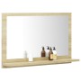 Oak-colored plywood bathroom mirror 60x10.5x37 cm by vidaXL, bathroom vanities - Ref: Foro24-804565, Price: 36,71 €, Discount: %