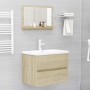 Oak-colored plywood bathroom mirror 60x10.5x37 cm by vidaXL, bathroom vanities - Ref: Foro24-804565, Price: 36,71 €, Discount: %