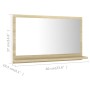 Oak-colored plywood bathroom mirror 60x10.5x37 cm by vidaXL, bathroom vanities - Ref: Foro24-804565, Price: 36,71 €, Discount: %