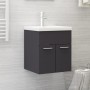 Armario para lavabo madera contrachapada gris 41x38,5x46 cm de vidaXL, Muebles de baño - Ref: Foro24-804640, Precio: 27,73 €,...