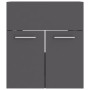 Armario para lavabo madera contrachapada gris 41x38,5x46 cm de vidaXL, Muebles de baño - Ref: Foro24-804640, Precio: 27,73 €,...