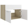 Armario para lavabo contrachapada blanco roble 60x38,5x46 cm de vidaXL, Muebles de baño - Ref: Foro24-804652, Precio: 40,27 €...