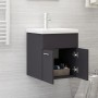 Armario para lavabo madera contrachapada gris 41x38,5x46 cm de vidaXL, Muebles de baño - Ref: Foro24-804640, Precio: 27,73 €,...