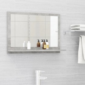 Concrete gray plywood bathroom mirror 60x10.5x37 cm by vidaXL, bathroom vanities - Ref: Foro24-804566, Price: 28,82 €, Discou...