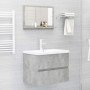 Concrete gray plywood bathroom mirror 60x10.5x37 cm by vidaXL, bathroom vanities - Ref: Foro24-804566, Price: 28,82 €, Discou...