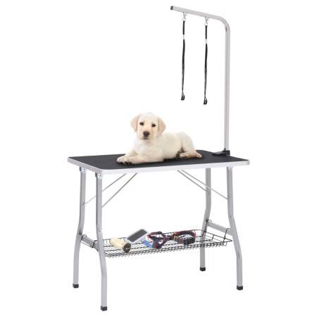 Adjustable Dog Grooming Table with 2 Ties and Basket by vidaXL, Pet hygiene products - Ref: Foro24-171068, Price: 119,12 €, D...