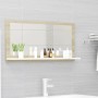 Bathroom mirror in white oak plywood 80x10.5x37 cm by vidaXL, bathroom vanities - Ref: Foro24-804576, Price: 30,36 €, Discoun...