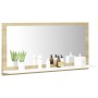 Bathroom mirror in white oak plywood 80x10.5x37 cm by vidaXL, bathroom vanities - Ref: Foro24-804576, Price: 30,36 €, Discoun...