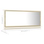 Bathroom mirror in white oak plywood 80x10.5x37 cm by vidaXL, bathroom vanities - Ref: Foro24-804576, Price: 30,36 €, Discoun...