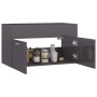 Grau glänzender Sperrholz-Waschtischschrank 80x38,5x46 cm von vidaXL, Badezimmermöbel - Ref: Foro24-804664, Preis: 46,31 €, R...