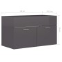 Grau glänzender Sperrholz-Waschtischschrank 80x38,5x46 cm von vidaXL, Badezimmermöbel - Ref: Foro24-804664, Preis: 46,31 €, R...