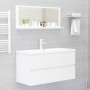 Glossy white plywood bathroom mirror 90x10.5x37 cm by vidaXL, bathroom vanities - Ref: Foro24-804586, Price: 36,48 €, Discoun...