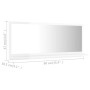 Glossy white plywood bathroom mirror 90x10.5x37 cm by vidaXL, bathroom vanities - Ref: Foro24-804586, Price: 36,48 €, Discoun...