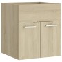 Armario para lavabo contrachapada color roble 41x38,5x46 cm de vidaXL, Muebles de baño - Ref: Foro24-804641, Precio: 34,40 €,...