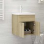 Armario para lavabo contrachapada color roble 41x38,5x46 cm de vidaXL, Muebles de baño - Ref: Foro24-804641, Precio: 34,40 €,...