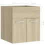 Armario para lavabo contrachapada color roble 41x38,5x46 cm de vidaXL, Muebles de baño - Ref: Foro24-804641, Precio: 34,40 €,...