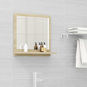 Oak-colored plywood bathroom mirror 40x10.5x37 cm by vidaXL, bathroom vanities - Ref: Foro24-804556, Price: 26,54 €, Discount: %