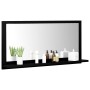 Espejo de baño madera contrachapada negro 80x10,5x37 cm de vidaXL, Tocadores de baño - Ref: Foro24-804572, Precio: 31,05 €, D...