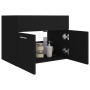 Armario para lavabo madera contrachapada negro 60x38,5x46 cm de vidaXL, Muebles de baño - Ref: Foro24-804648, Precio: 42,68 €...