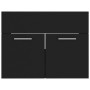 Armario para lavabo madera contrachapada negro 60x38,5x46 cm de vidaXL, Muebles de baño - Ref: Foro24-804648, Precio: 42,68 €...