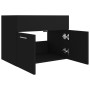 Armario para lavabo madera contrachapada negro 60x38,5x46 cm de vidaXL, Muebles de baño - Ref: Foro24-804648, Precio: 42,68 €...