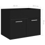 Armario para lavabo madera contrachapada negro 60x38,5x46 cm de vidaXL, Muebles de baño - Ref: Foro24-804648, Precio: 42,68 €...