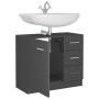 Glossy gray plywood sink cabinet 63x30x54 cm by vidaXL, Bathroom furniture - Ref: Foro24-804192, Price: 127,28 €, Discount: %