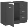 Glossy gray plywood sink cabinet 63x30x54 cm by vidaXL, Bathroom furniture - Ref: Foro24-804192, Price: 127,28 €, Discount: %