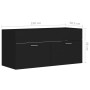 Black plywood sink cabinet 100x38.5x46 cm by vidaXL, Bathroom furniture - Ref: Foro24-804675, Price: 46,69 €, Discount: %