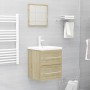 Armario para lavabo contrachapada color roble 41x38,5x48 cm de vidaXL, Muebles de baño - Ref: Foro24-804686, Precio: 43,15 €,...