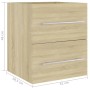 Waschbeckenschrank aus eichenfarbenem Sperrholz, 41 x 38,5 x 48 cm von vidaXL, Badezimmermöbel - Ref: Foro24-804686, Preis: 4...