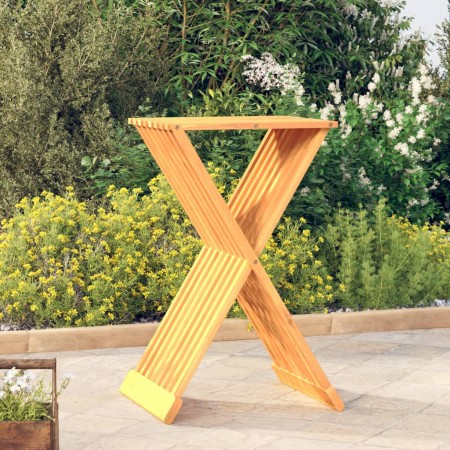 Taburete plegable madera maciza de teca 40x32,5x70 cm de vidaXL, Taburetes y sillas plegables - Ref: Foro24-316164, Precio: 7...