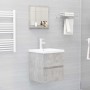 Espejo de baño madera contrachapada gris hormigón 40x10,5x37 cm de vidaXL, Tocadores de baño - Ref: Foro24-804557, Precio: 26...