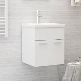 Armario para lavabo madera contrachapada blanco 41x38,5x46 cm de vidaXL, Muebles de baño - Ref: Foro24-804638, Precio: 36,08 ...