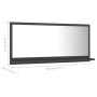 Gray plywood bathroom mirror 80x10.5x37 cm by vidaXL, bathroom vanities - Ref: Foro24-804573, Price: 29,73 €, Discount: %