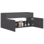 Glossy gray plywood sink cabinet 100x38.5x46 cm by vidaXL, Bathroom furniture - Ref: Foro24-804682, Price: 35,05 €, Discount: %