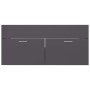 Glossy gray plywood sink cabinet 100x38.5x46 cm by vidaXL, Bathroom furniture - Ref: Foro24-804682, Price: 35,05 €, Discount: %