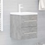 Armario para lavabo madera contrachapada gris 41x38,5x48 cm de vidaXL, Muebles de baño - Ref: Foro24-804687, Precio: 40,68 €,...