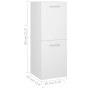 White plywood bathroom cabinet 30x30x80 cm by vidaXL, Bathroom furniture - Ref: Foro24-804988, Price: 49,48 €, Discount: %