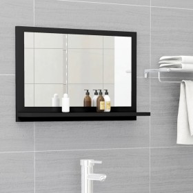 Black plywood bathroom mirror 60x10.5x37 cm by vidaXL, bathroom vanities - Ref: Foro24-804563, Price: 37,26 €, Discount: %