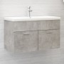 Concrete gray plywood sink cabinet 80x38.5x46 cm by vidaXL, Bathroom furniture - Ref: Foro24-804660, Price: 44,99 €, Discount: %