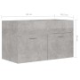 Armario para lavabo contrachapada gris hormigón 80x38,5x46 cm de vidaXL, Muebles de baño - Ref: Foro24-804660, Precio: 44,99 ...