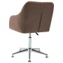 Silla de oficina giratoria de tela marrón de vidaXL, Sillas de oficina - Ref: Foro24-278508, Precio: 83,66 €, Descuento: %