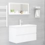 White plywood bathroom mirror 80x10.5x37 cm by vidaXL, bathroom vanities - Ref: Foro24-804571, Price: 29,99 €, Discount: %